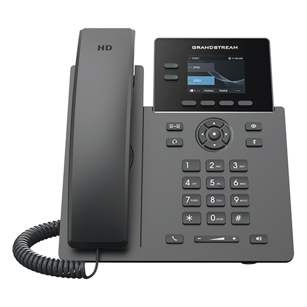 Teléfono IP PoE grado operador de 2 líneas / pantalla LCD tft 2.4 pulgadas color / 8 botones virtuales multiuso / seguridad carrier-grade