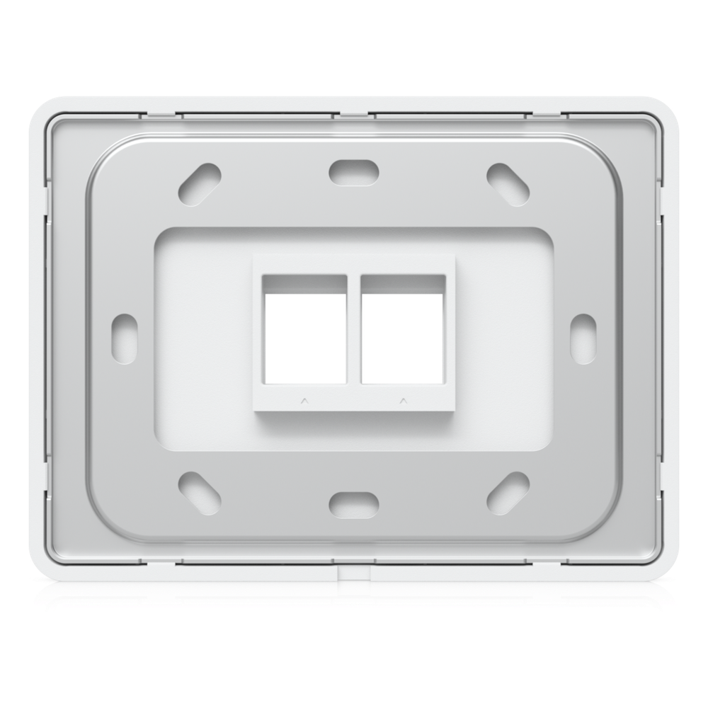 Placa de Pared Horizontal Universal para Keystone de 2 Puertos con Cubierta Pintable, Acabado Personalizable, Paquete con 4 Piezas
