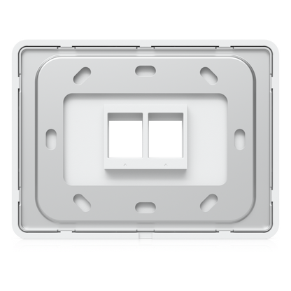 Placa de Pared Horizontal Universal para Keystone de 2 Puertos con Cubierta Pintable, Acabado Personalizable, Paquete con 4 Piezas