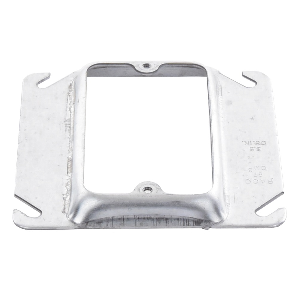 Sobretapa Cuadrada Galvanizada de 4", realce de 1/2".