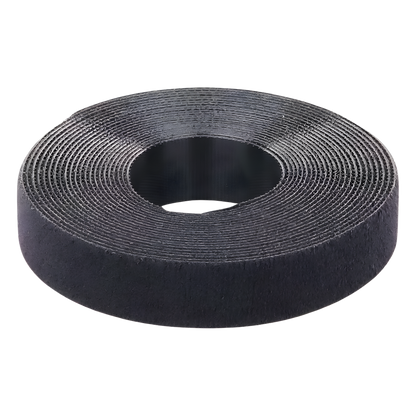 Rollo de Cinta de Contacto, de 15 Pies (4.5m) de Largo, 19.1 mm de Ancho, Color Negro