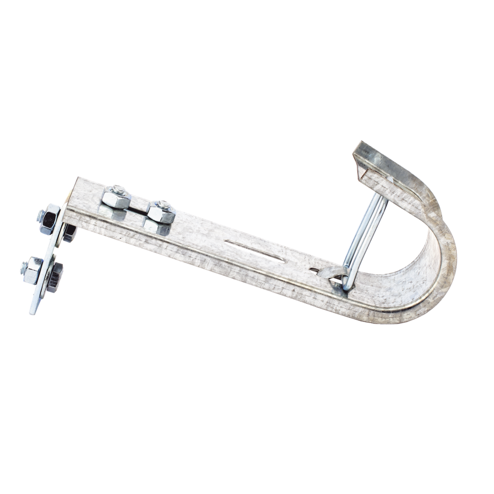 Soporte (Gancho) tipo J-Hook, hasta 14 cables Cat6, ideal para soportar cableado en los espacios de manipulación al aire, Para instalación en interior