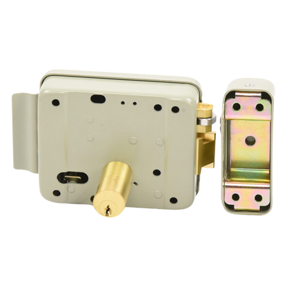 Cerradura Eléctrica con Botón de Salida / Incluye Llave / Exterior / Izquierda