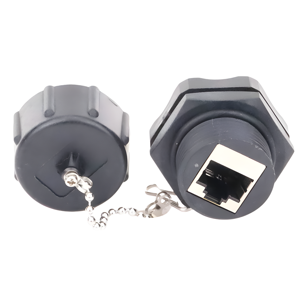 Acoplador Industrial RJ45-RJ45 Categoría 6 Blindado IP67 (Waterproof)