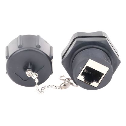 Acoplador Industrial RJ45-RJ45 Categoría 6 Blindado IP67 (Waterproof)