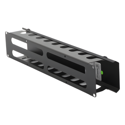 Organizador de Cables Horizontal de 2U para Rack de 19" con Cubierta Metálica