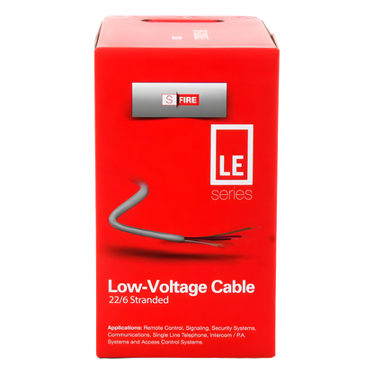Bobina de 305 m (1000 ft) / Cable para Alarma 6x22 AWG / CCA / Blanco