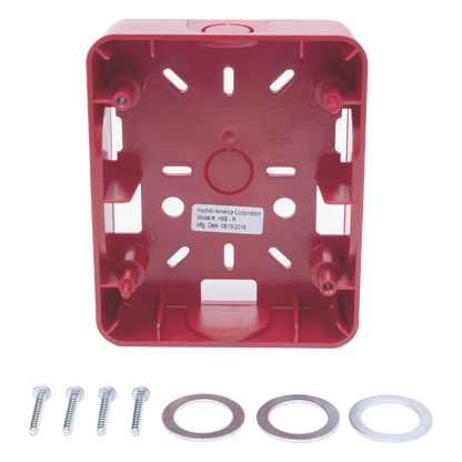 Caja Trasera Resistente a la Intemperie, Roja (para usar con la serie de estrobos HE) (0500-06360) De Hochiki