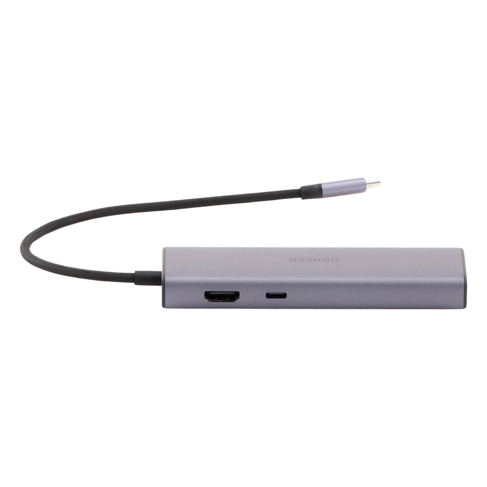 HUB USB-C (Docking Revodok) 6 en 1 | 3 Puertos USB-A 3.0 (5 Gbps) | USB-C PD 100W | HDMI 4K@30Hz | Entrada 1 RJ45 (Gigabit Ethernet) | Chip de Última