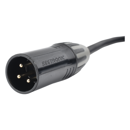 Cable XLR | 3 polos | Conector Hembra-Macho | Serie M | Carcasa Negra | Contactos Dorados | Ideal para Microfonía | Longitud 10m