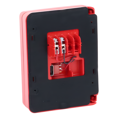 Estación manual de alarma contra incendio de doble acción, con cerradura y llave, para exterior, con caja SB-I/O incluida