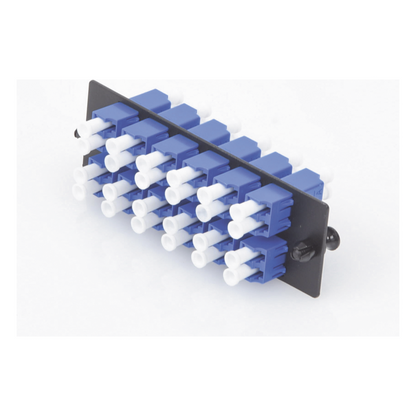 Placa Acopladora de Fibra Optica FAP, Con 12 Conectores LC Duplex (24 Fibras), Para Fibra Monomodo OS1/OS2, Color Azul
