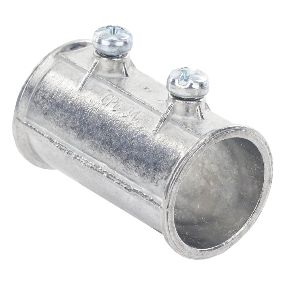 Cople de 3/4" para Tubo Pared Delgada con Tornillos Opresores.