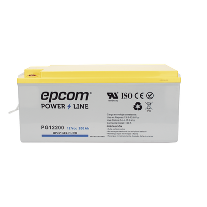 Batería GEL Puro OPzV Ciclo Profundo / 12 Vcc / 200 Ah / Aplicaciones Fotovoltaicas y de Respaldo