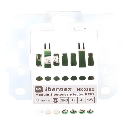 Modulo de 3 Botones iluminados con Lector RFID 125 KHz / Alarma / Cancelar y Código Azul / BUS RS485 / Compatible con NX0019/B, NX1021 y NX0015