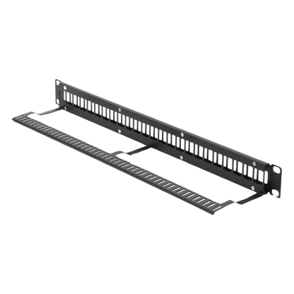 Patch Panel Modular sin Blindaje de 24 Puertos, 1U, con Barra para Organizar Cable