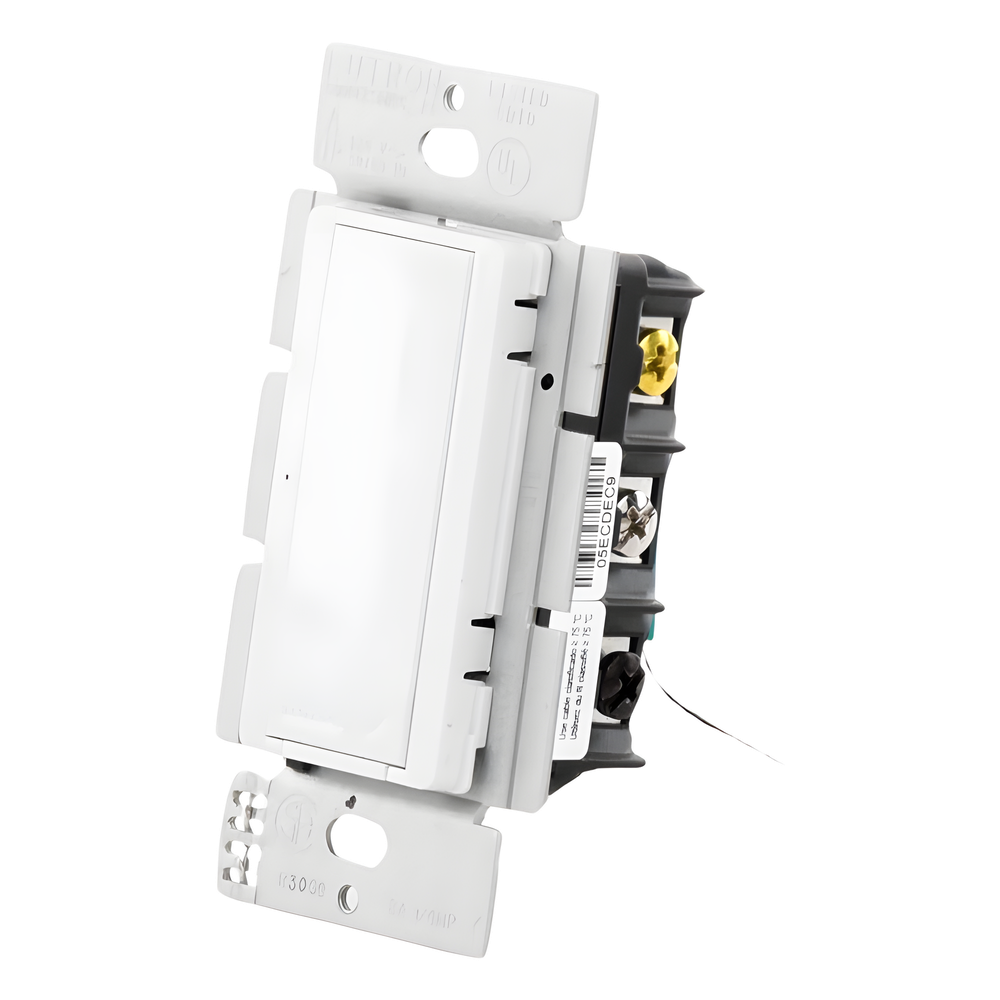 Interruptor electrónico Maestro de encendido/apagado, 8 A en iluminación y motores de 1/4 HP, 120 V, un polo o multilocalización, requiere neutro
