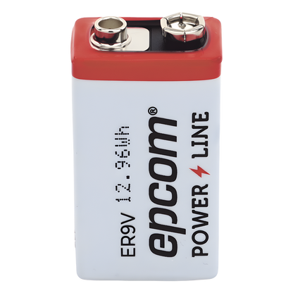 Batería de Litio 9V / 1200 mAh / Cloruro de Tionilo / No Recargable / Operación -60°C a +85°C / Acero Inoxidable