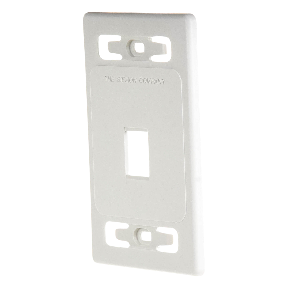 Placa de Pared Modular MAX, de 1 Salida, Color Blanco, Version Bulk (Sin Empaque Individual)