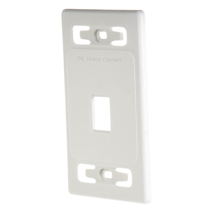Placa de Pared Modular MAX, de 1 Salida, Color Blanco, Version Bulk (Sin Empaque Individual)