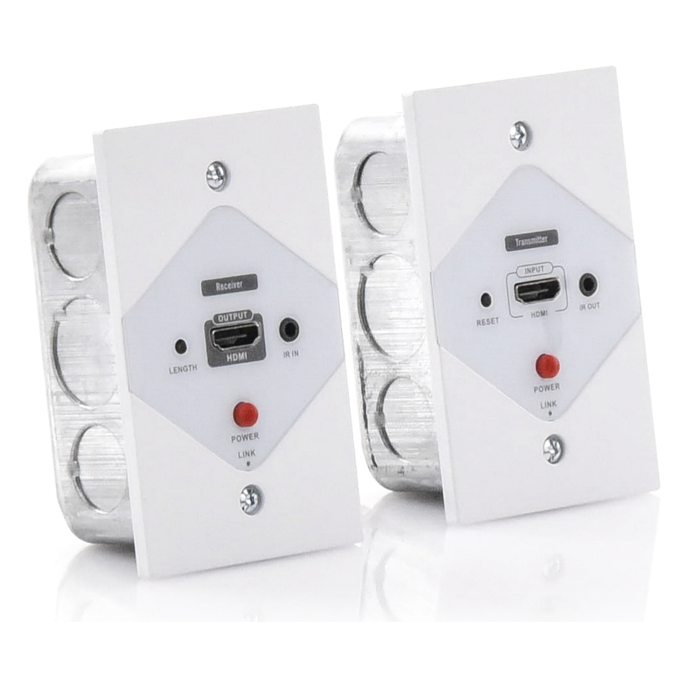 Kit Extensor HDMI en PLACAS DE PARED para distancias de 40 metros / Resolución 1080P @ 60 Hz / Cat 6/6A/ 7 / HDR/ Cero Latencia / Soporta Control