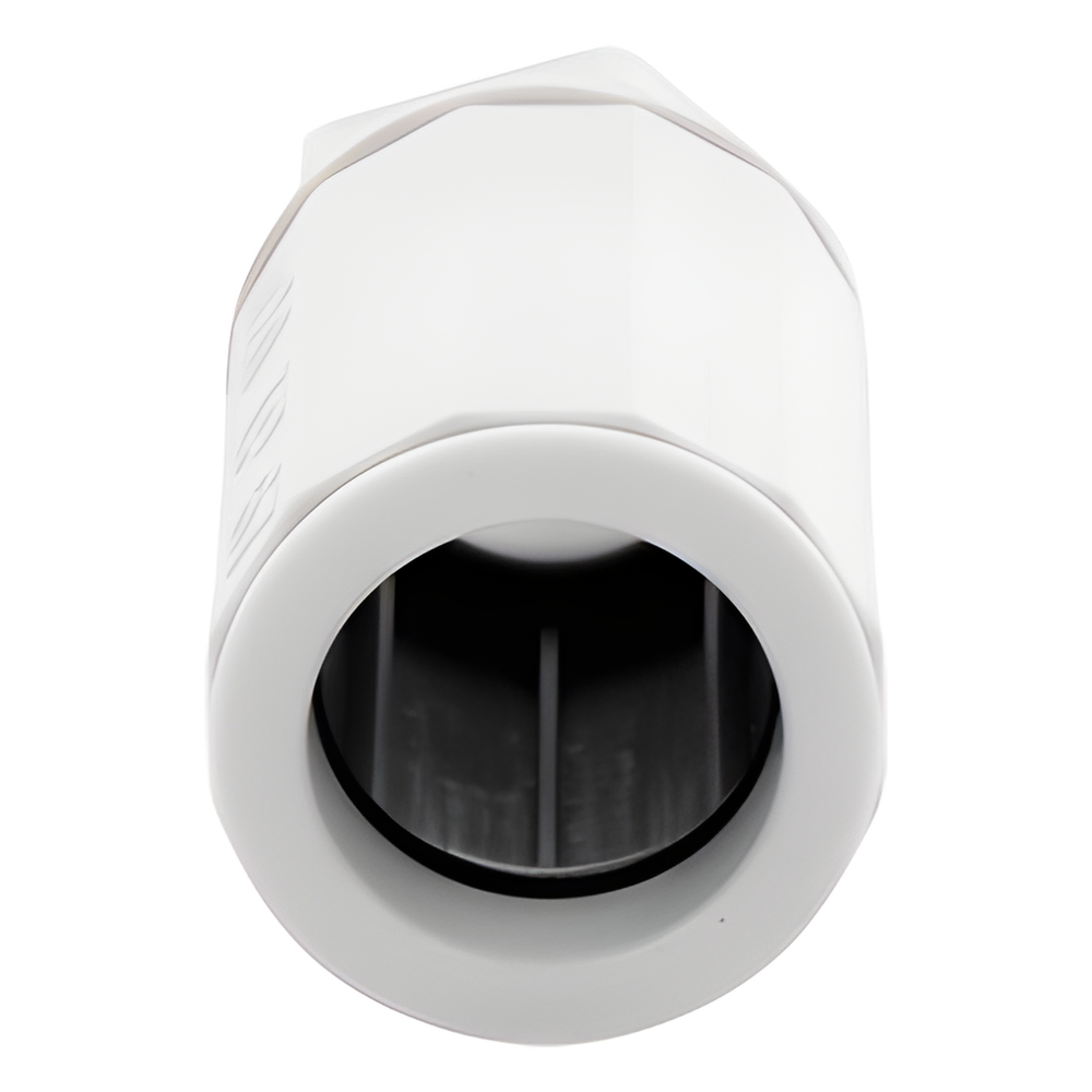 Conector de tubería rígida a caja (Racor), PVC Auto-extinguible, de 20 mm