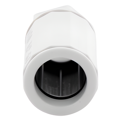 Conector de tubería rígida a caja (Racor), PVC Auto-extinguible, de 20 mm