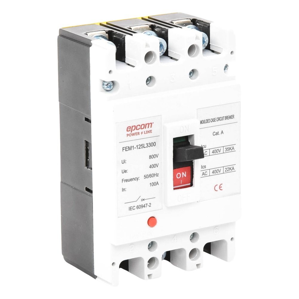 Protección Térmica/ Interruptor 3P, 100A, Corriente Alterna 690 V CA Trifásica.