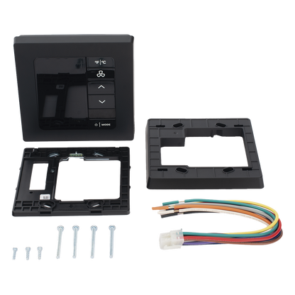 INNCOM e7 EMS / Termostato de Gestión Energética / 100-277 VAC / FCU 2 y 4 Tubos / BACnet MS/TP y Wi-Fi / Sensor PIR / Ónix Negro