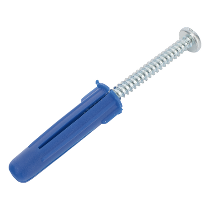 Paquete de 6 taquetes azul 2" y 6 tornillos 12mm x 2" (1105-05002)