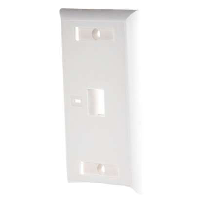 Placa de Pared de 1 Puerto, Keystone, con Espacio para Etiqueta, Color Blanco
