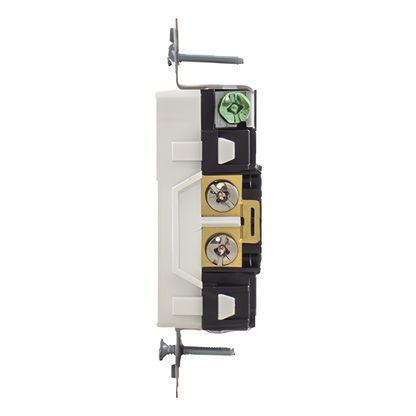 Contacto Duplex Decorador 20 A 125V / Resistente a manipulaciones / 2 Polos 3 Hilos/ Nema 5-20 R / Color Blanco / Grado Industrial.