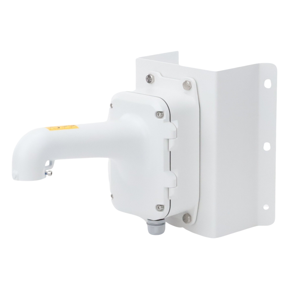 Montaje de Esquina con Caja de Conexión para Domos PTZ epcom y HIKVISION / Fabricado con Aleación de Aluminio y Acero