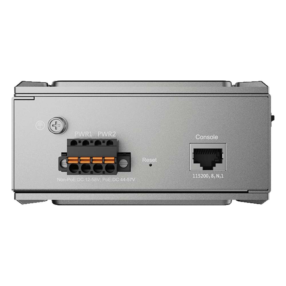 Switch Industrial Administrable / Gigabit con 2 Puertos PoE bt / 2 Puertos PoE af/at / 2 SFP 2.5Gbps / Soporta RS485 / Presupuesto PoE 120W