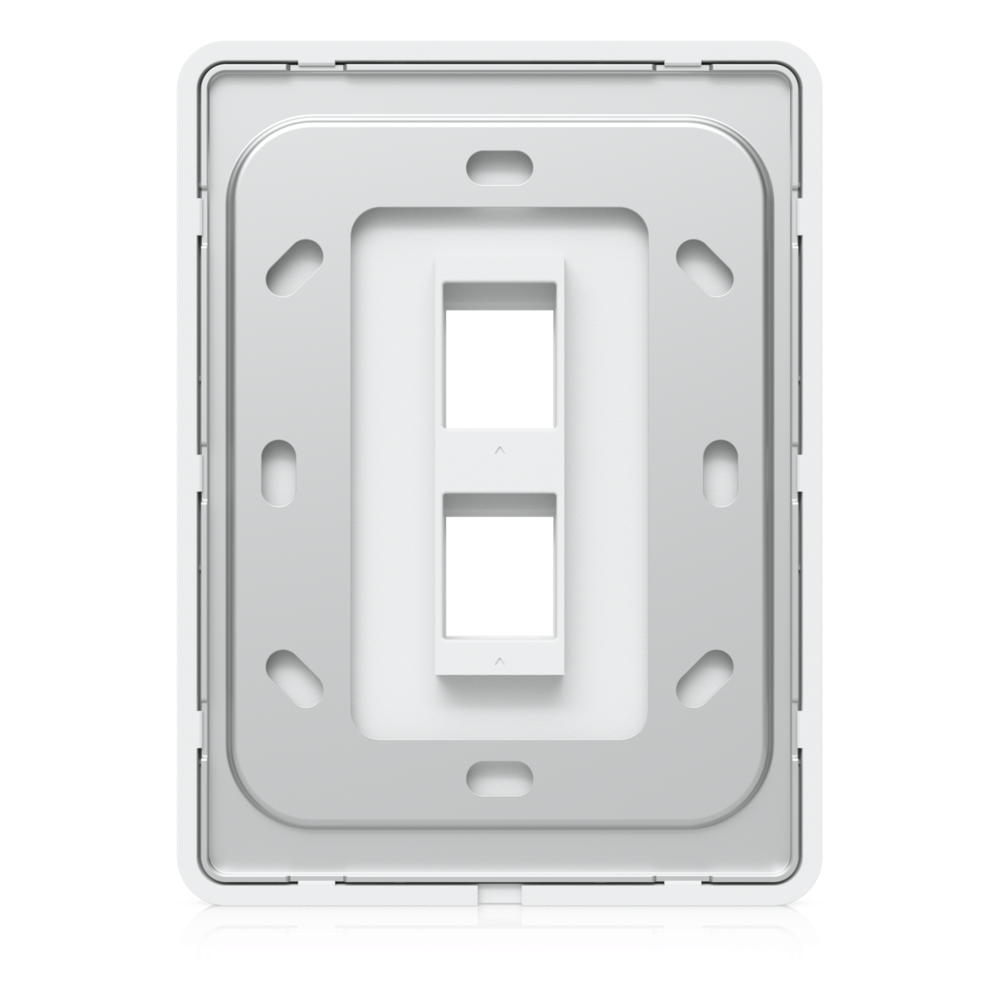 Placa de Pared Vertical Universal para Keystone de 2 Puertos con Cubierta Pintable, Acabado Personalizable, Paquete con 4 Piezas