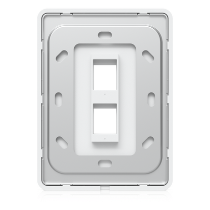 Placa de Pared Vertical Universal para Keystone de 2 Puertos con Cubierta Pintable, Acabado Personalizable, Paquete con 4 Piezas