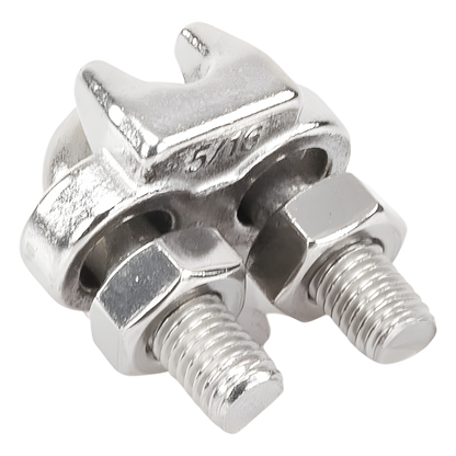Nudo/ Perro/ Abrazadera Acero Forjado para Cable de 5/16", Acero Inoxidable.