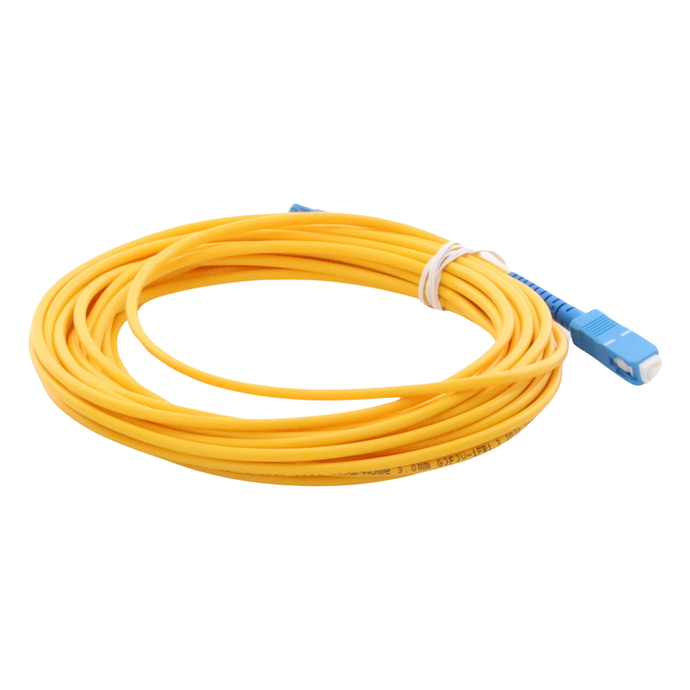 Jumper de Fibra Óptica Monomodo SC/UPC-SC/UPC Simplex de 6 Metros (19.69 Pies), 3mm