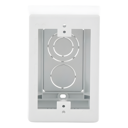 Caja de Pared Superficial, Uso Universal con Placas de Pared, con Cinta Adhesiva, Color Blanco
