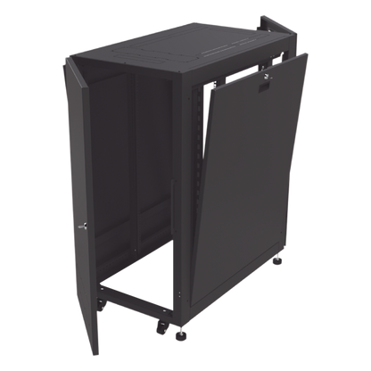 Gabinete Profesional para Telecomunicaciones de 24UR, 600 mm de Ancho x 1000 mm de Profundidad, Se envía el Gabinete Armado.