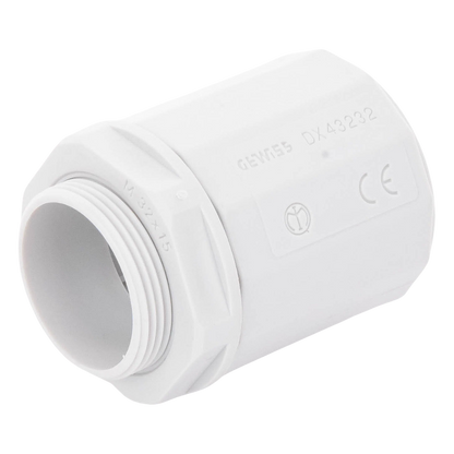 Conector de tubería rígida a caja (Racor), PVC Auto-extinguible, de 32 mm