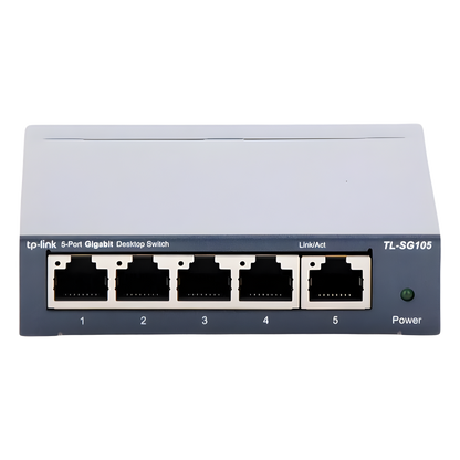 Switch Gigabit no administrable de 5 puertos 10/100/1000 Mbps
