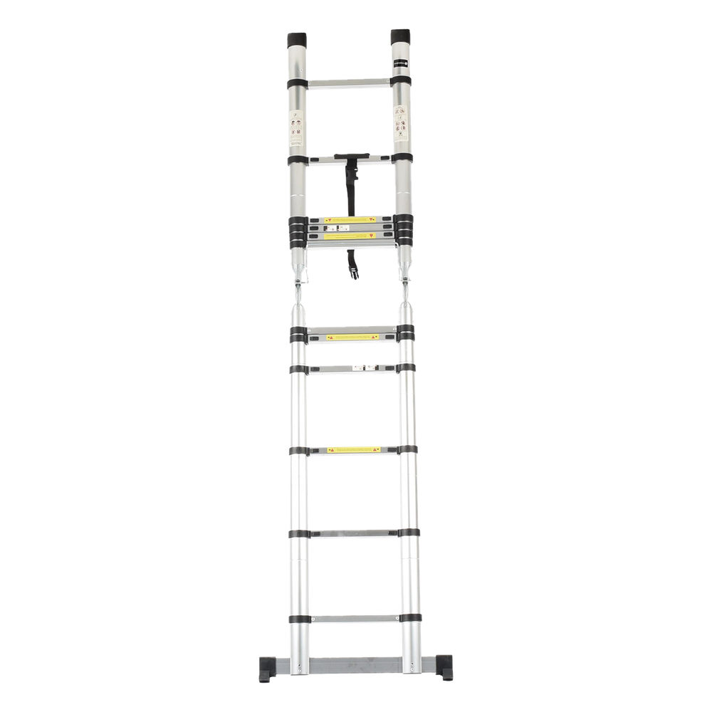 Escalera Telescópica de Aluminio Tipo Tijera de 1.9 + 1.9 Metros de Altura