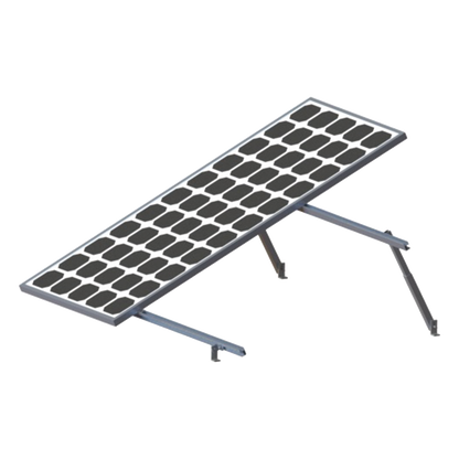 Montaje para 2 Paneles Solares, Riel "8" de 2700mm para Módulos con Espesor de 30-35mm, Velocidad de Viento Máx. 136km/h