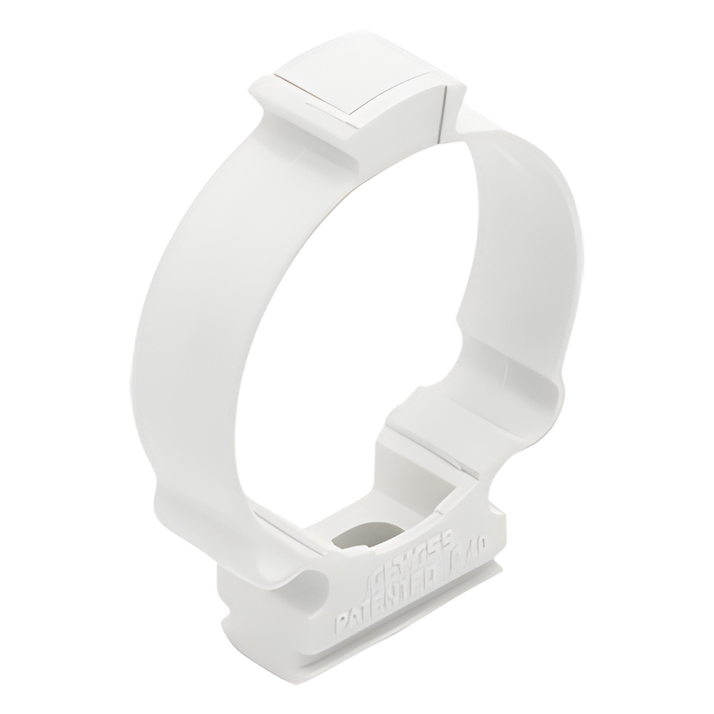 Soporte de collar (Abrazadera), PVC Auto-extinguible, cerrado para tubería de 40 mm