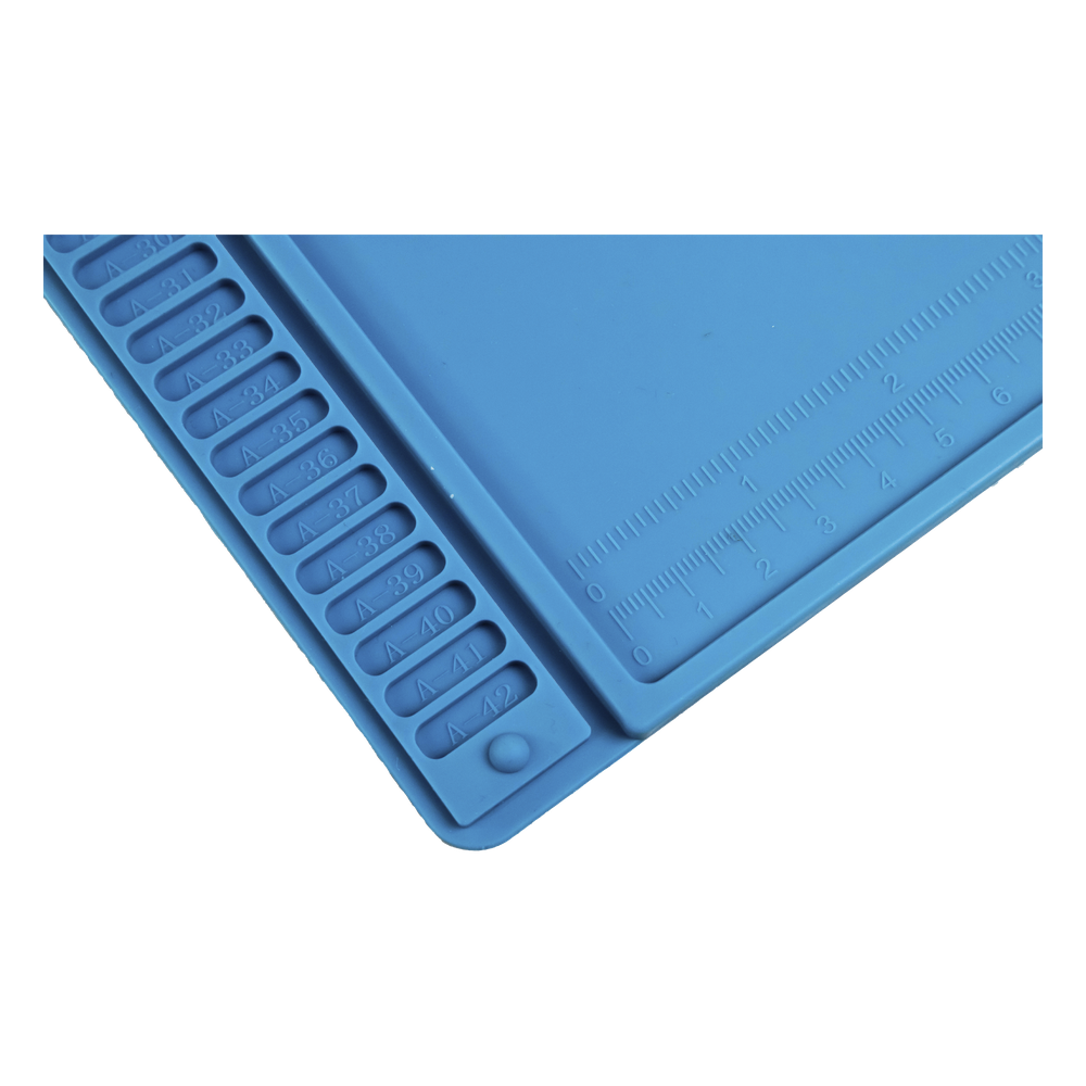 Tapete de silicona de 45 x 30 cm, resistente al calor con áreas magnéticas y de almacenamiento de componentes, ideal para la reparación de equipos y