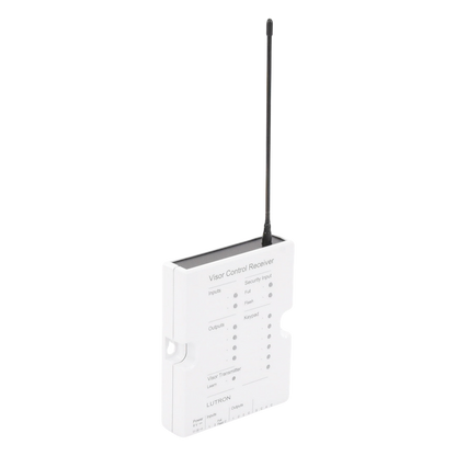 Receptor de control de visera para RadioRA 2 con 4 salidas de contacto seco para puertas de garaje o portones y entrada de seguridad, color blanco