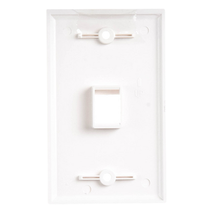 Placa de Pared de 1 Puerto, Keystone, Color Blanco