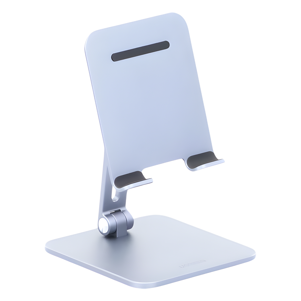 Soporte de Aluminio para IPad & Tablet | Plegable |Angulo Ajustable de 180° y 270° | Base Antideslizante | Protección de Silicona | Amplia