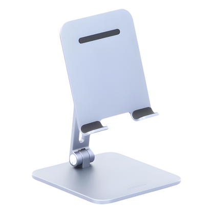 Soporte de Aluminio para IPad & Tablet | Plegable |Angulo Ajustable de 180° y 270° | Base Antideslizante | Protección de Silicona | Amplia